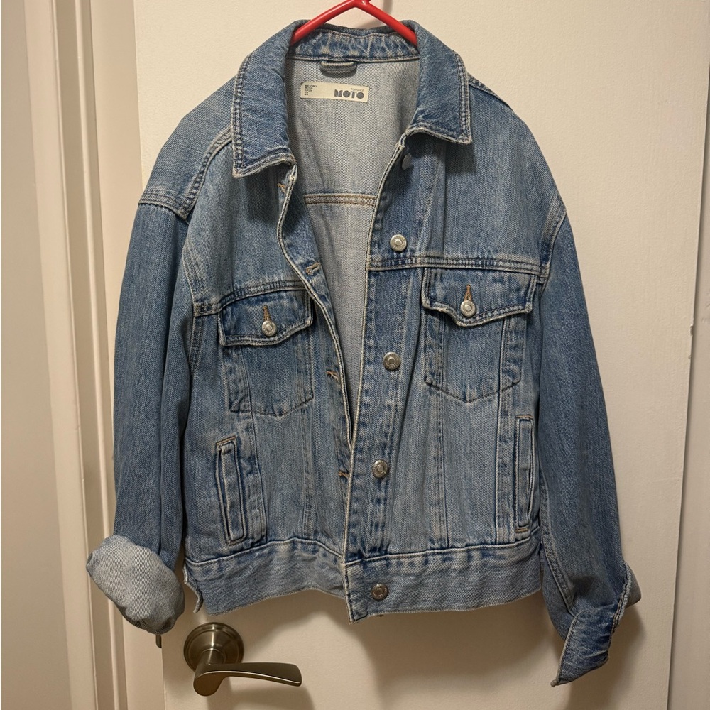 Topshop Moto Light Blue Denim Jacket